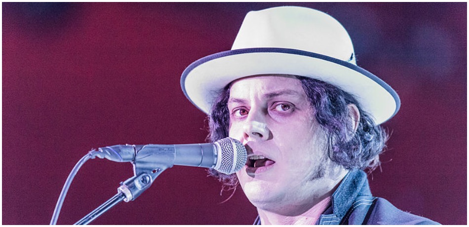 Singer Jack White performs on stage.