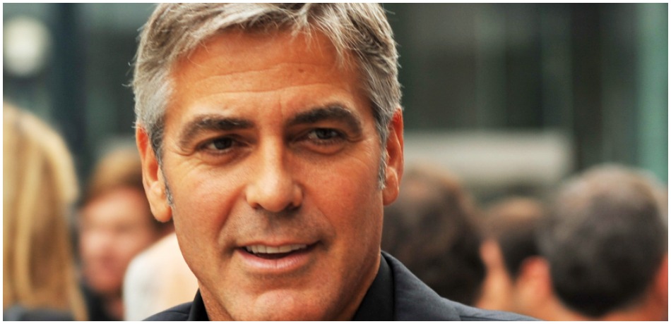 George Clooney makes an appearance at an event.