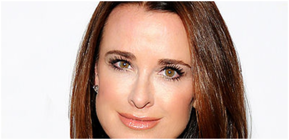 Kyle Richards of Real Housewives of Beverly Hills poses at an event.