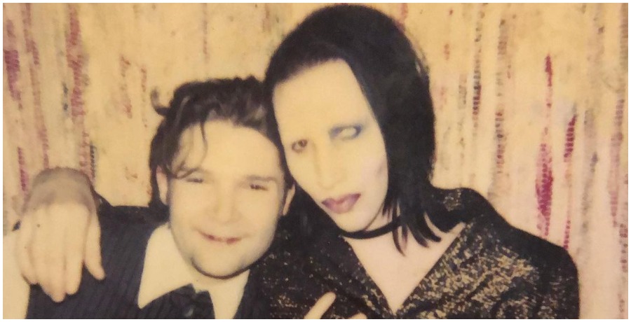 Corey Feldman and Marilyn Manson pose for a photo together.