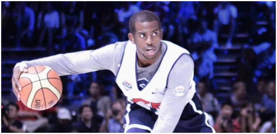 Chris Paul playing for Team USA.