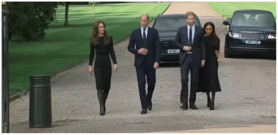 Prince William and Kate MIddleton with Prince Harry and Meghan Markle.