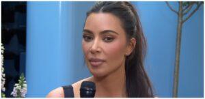 Kim Kardashian during an interview.