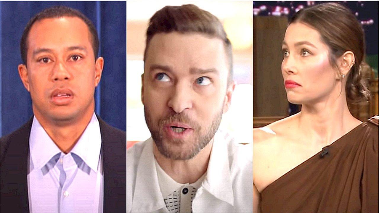 Tiger Woods - Justin Timberlake- Jessica Biel