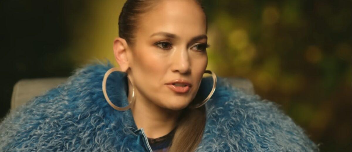 Jennifer Lopez appears on TV.