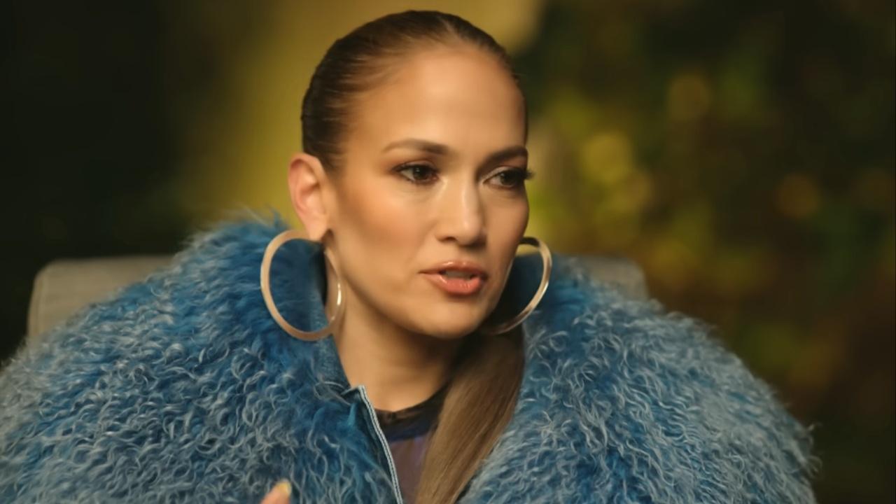 Jennifer Lopez appears on TV.