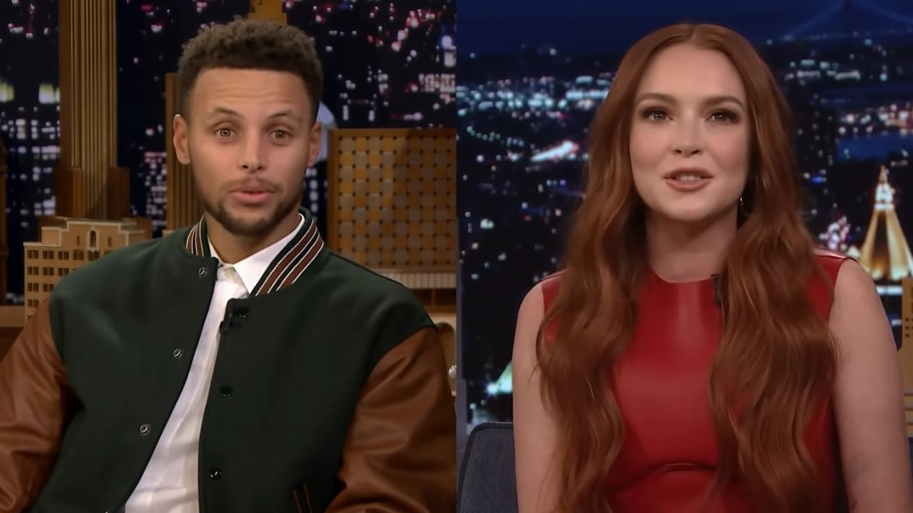 Steph Curry and Lindsay Lohan